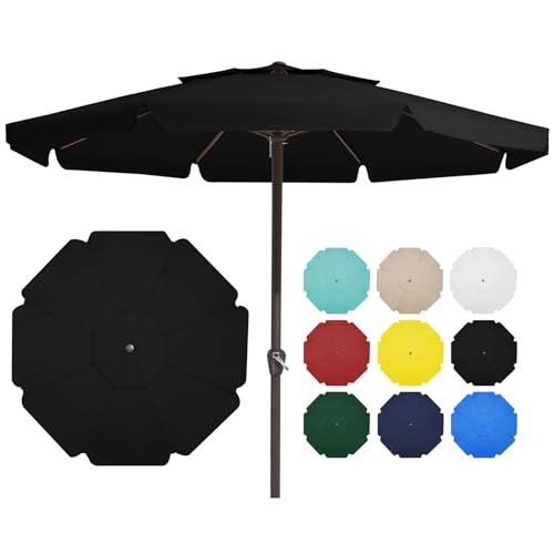 12FT 2-Tiers Black Patio Umbrella V223