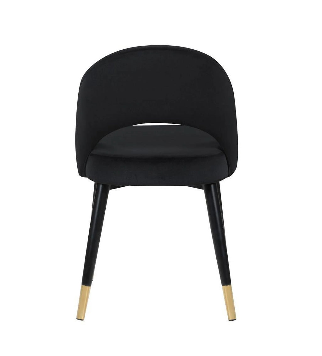 Arched Back Upholstered Side Chairs Black (Set of 2) P8624