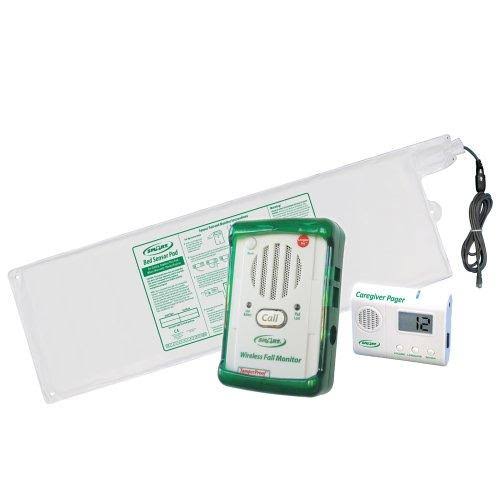 20 x 30 in. Wireless Fall Monitor with Corded Bed Weight-Sensing Pad & LCD Pager System U4051