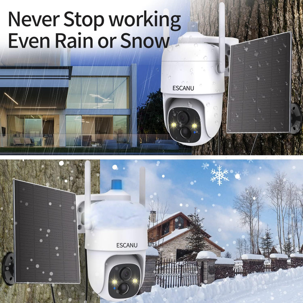 Wireless Solar Outdoor Security WiFi Camera with 360 View and IP65 Waterproof Q9155