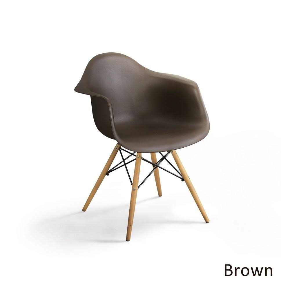 Dark Brown Plastic Dining Chairs (Set of 2) U5873