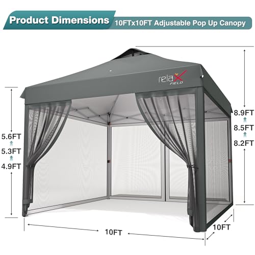 10x10 Pop Up Canopy Tent with Mosquito Netting X4666