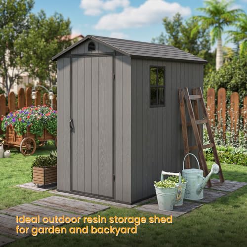 4 x 6 FT White Plastic Resin Shed I890768