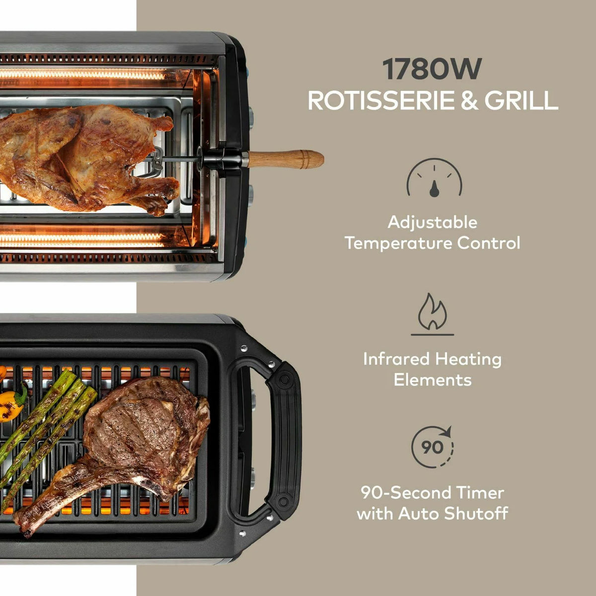 Indoor Tabletop Smokeless Infrared Grill V551