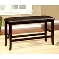 Espresso Leatherette Counter Height Bench S472