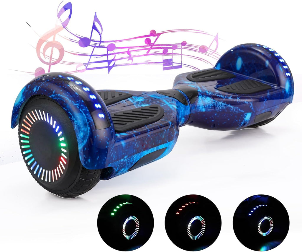 Galaxy Blue Hoverboard with Bluetooth 6.5" LED Wheels R46873