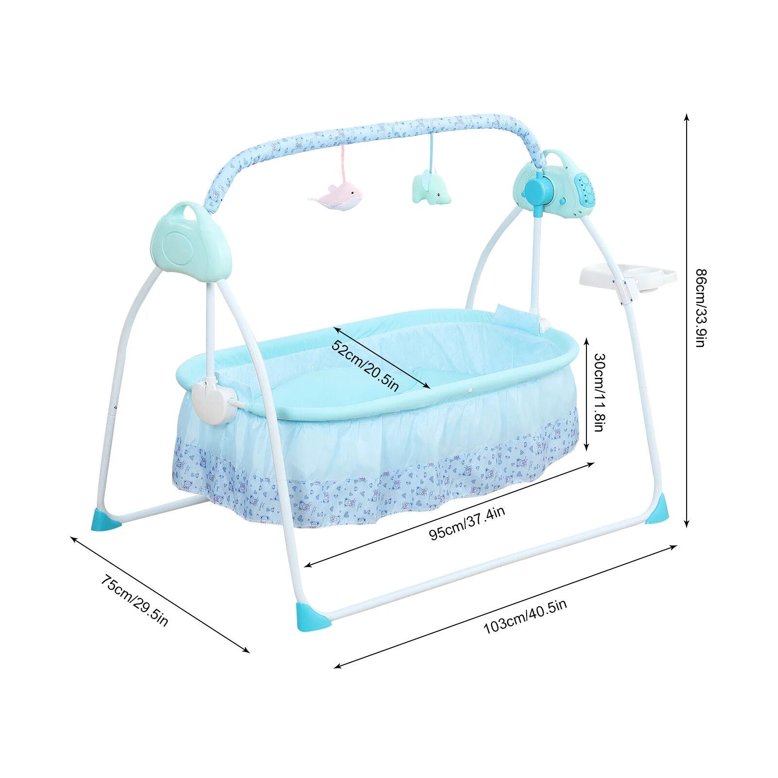 Electric Baby Cradle Swing Bouncer with Bluetooth Melodies USB G483