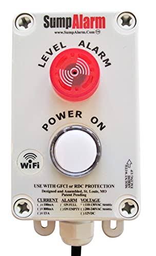 White Sump Alarm with 33ft Cable 220V W5649