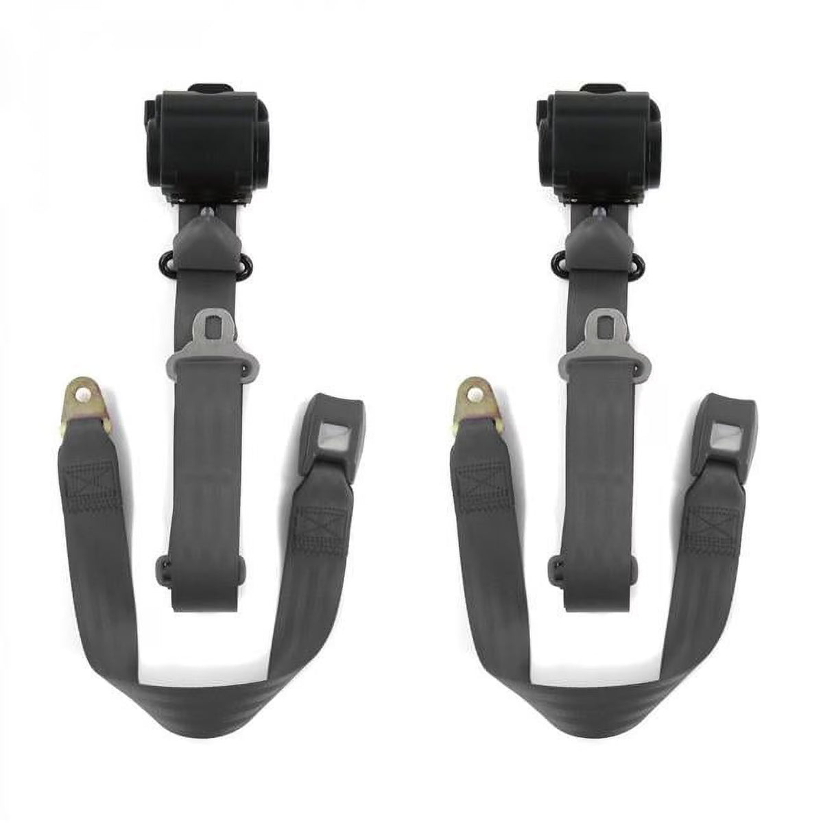 Charcoal Retractable Bucket Seat Belt Kit with 2 Belts I3391