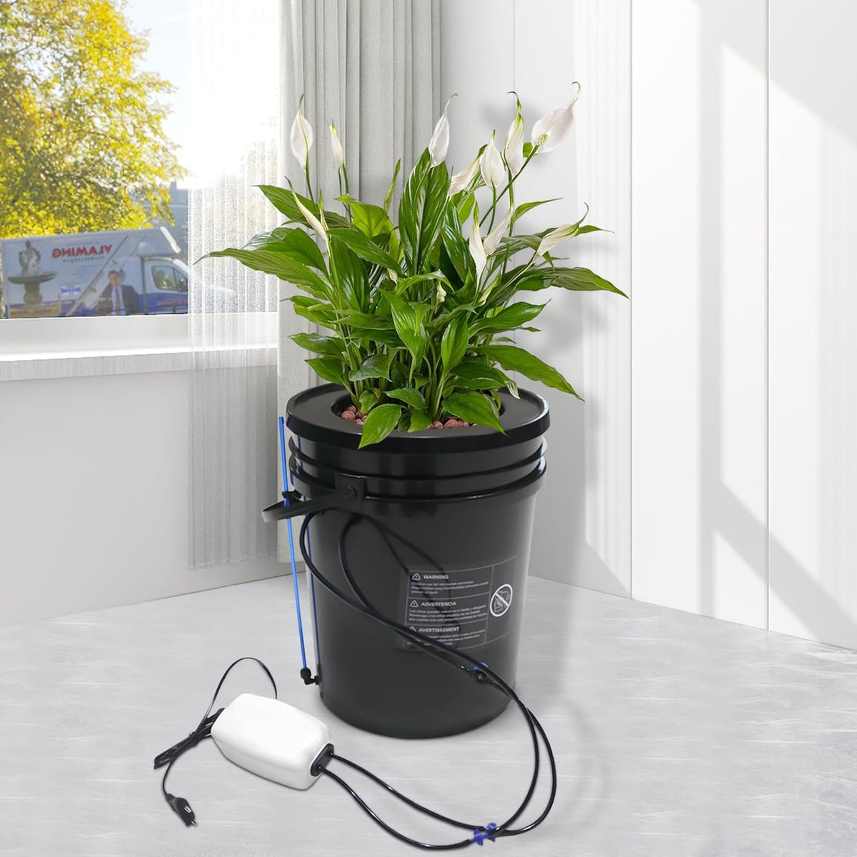 5-Gallon Deep Water Culture Hydroponics Growing System Kit S756425