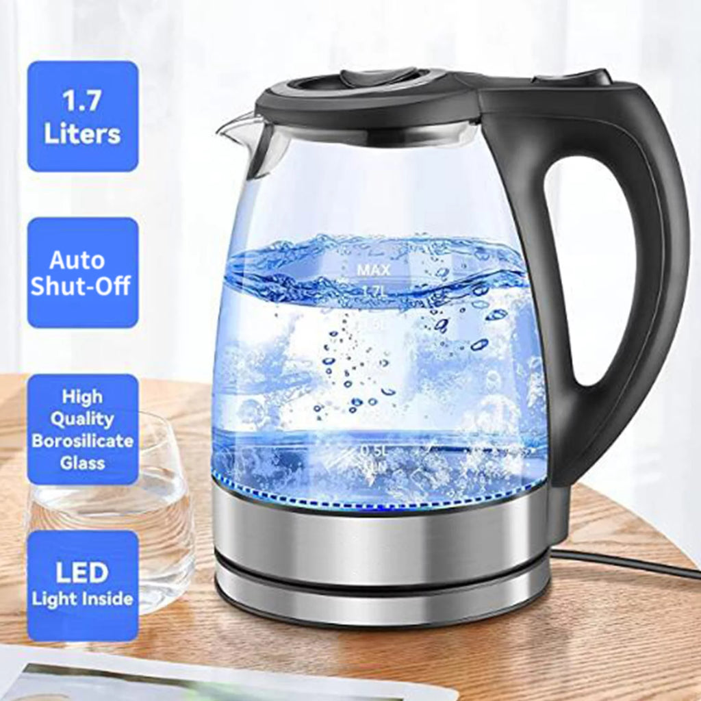 1.7L 1500W Glass Electric Kettle with Auto Shut-Off Z668