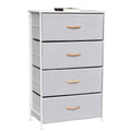 Gray 4 Drawer Fabric Storage Dresser E90085