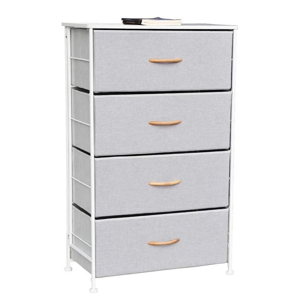 Gray 4 Drawer Fabric Storage Dresser E90085
