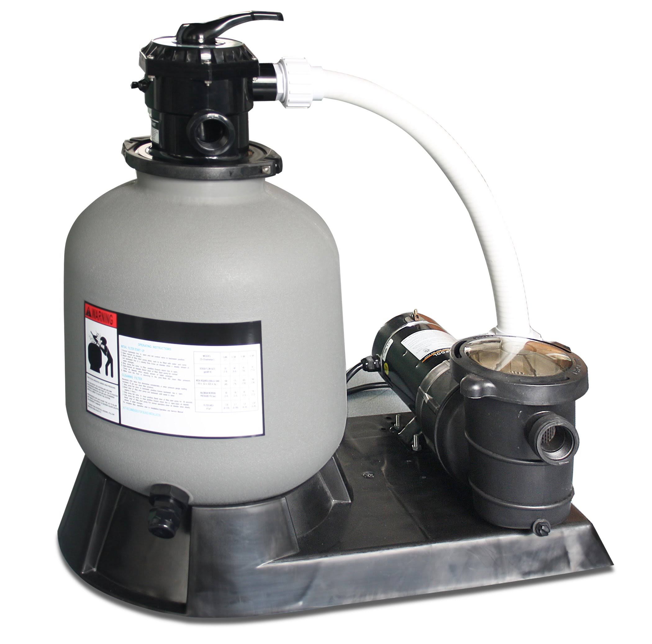 16 in. Above Ground Swimming Pool Sand Filter Combo L612937