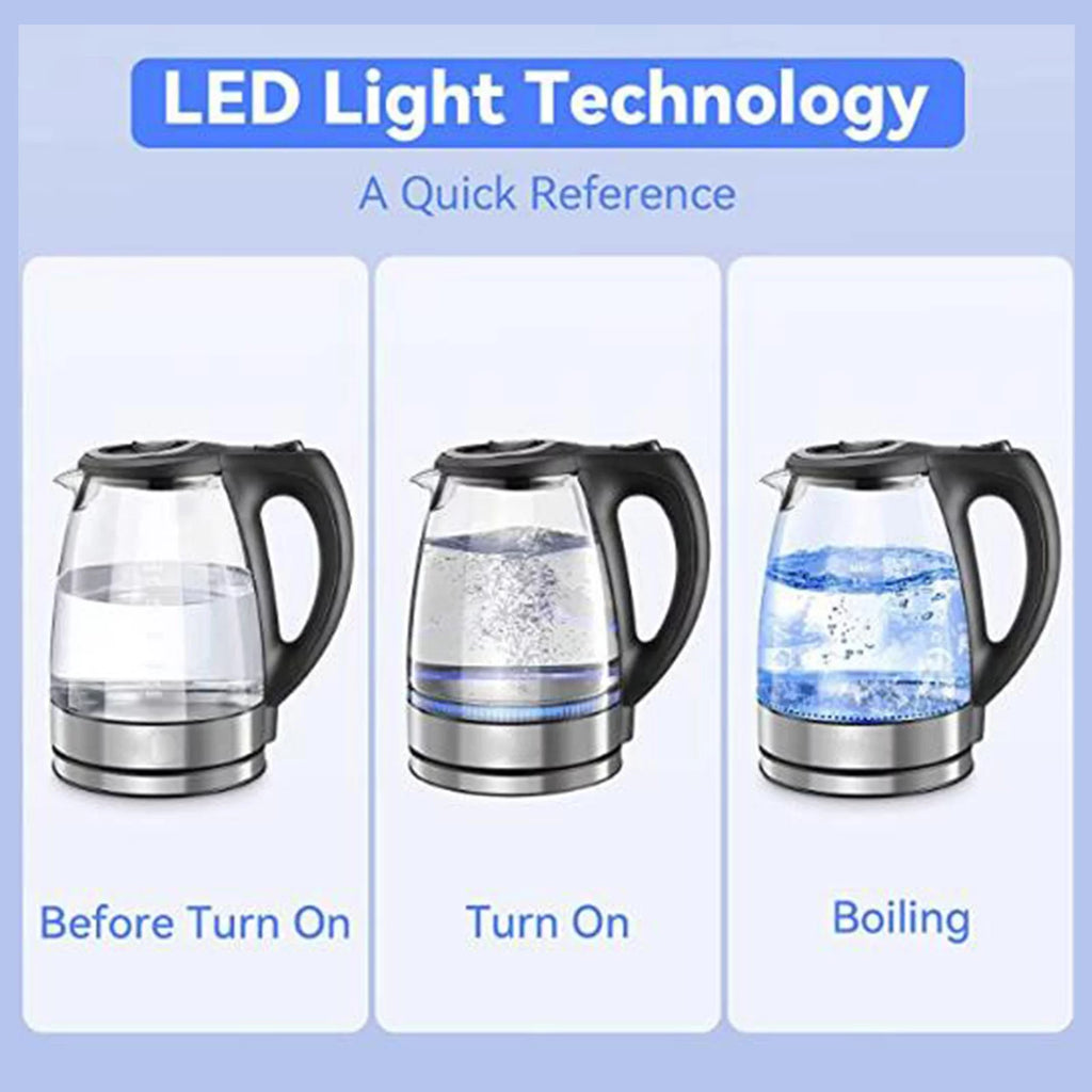 1.7L 1500W Glass Electric Kettle with Auto Shut-Off Z668