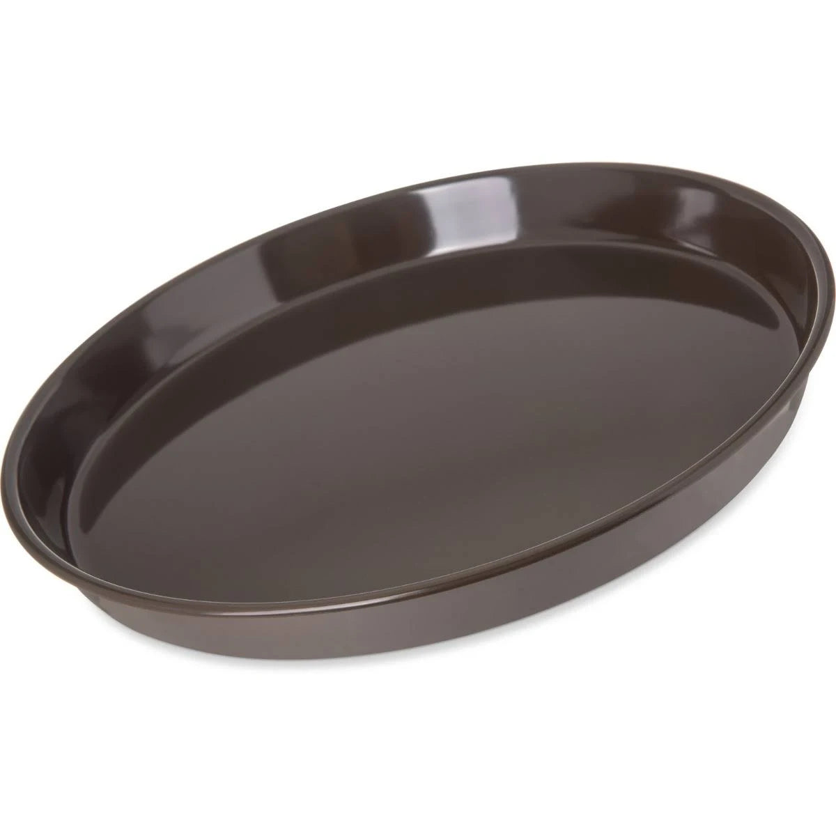 Brown 13x22 Round Melamine Serving Tray S434581