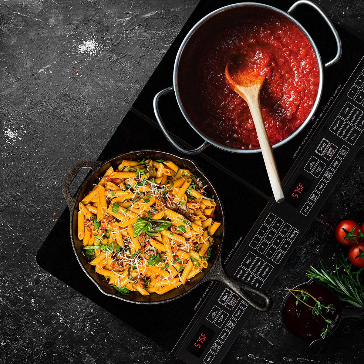Double Induction Cooktop with 2 Heating Coils N670870