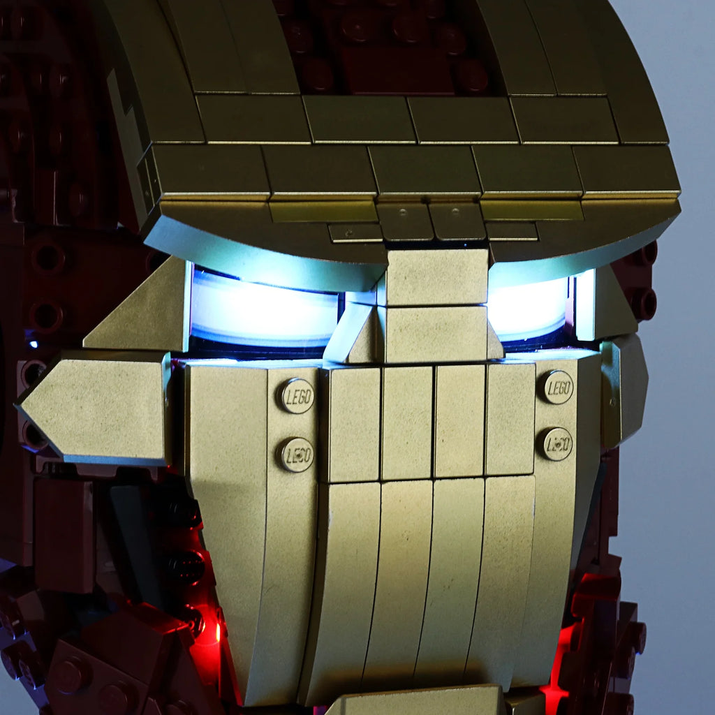 LED Lighting Set for Iron Man Helmet Building Blocks Model K9617
