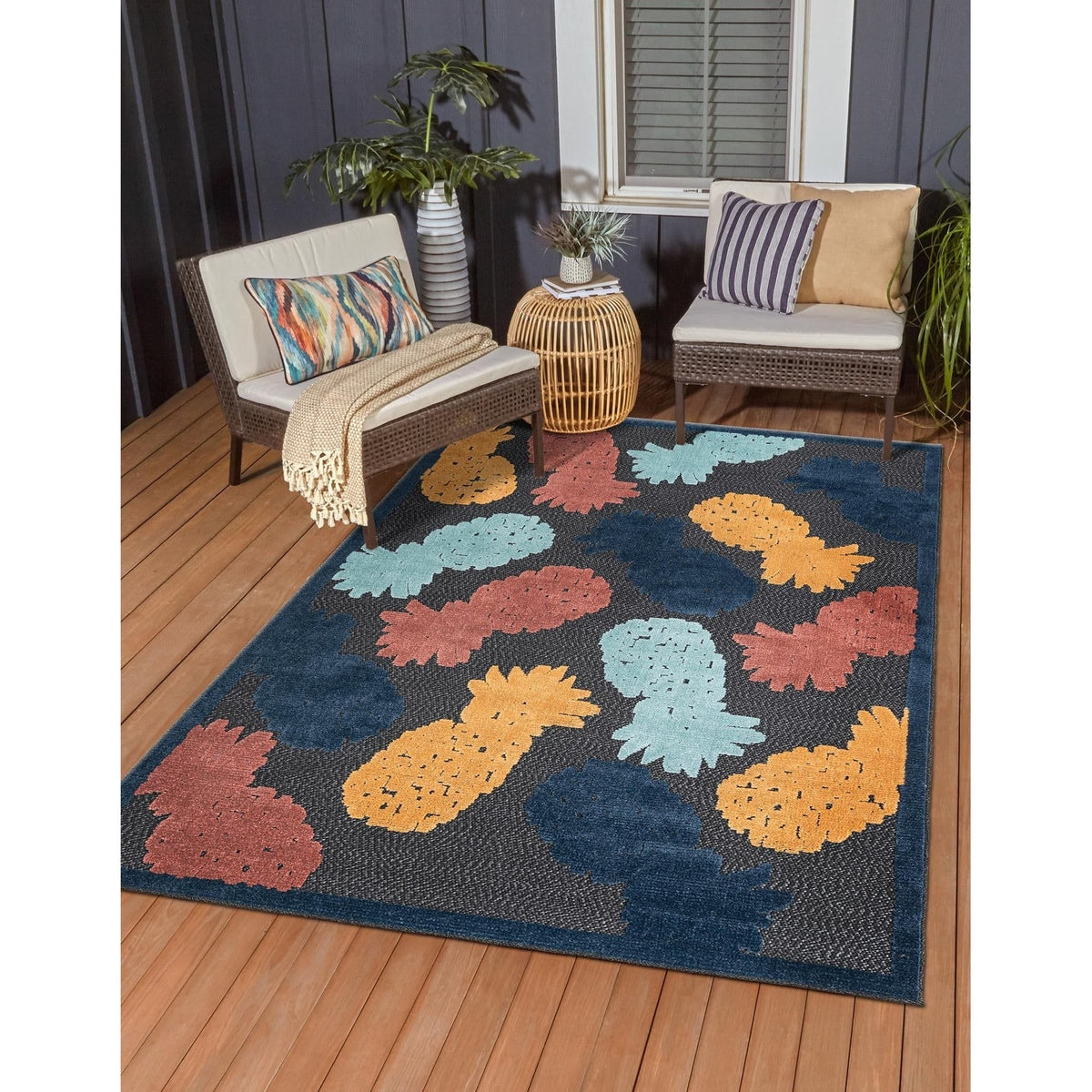 White Round Area Rug X71320