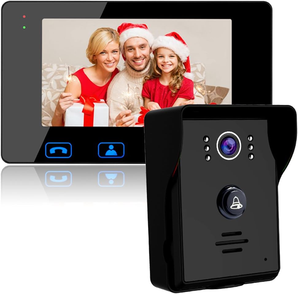 7 Wired Video Doorbell with Night Vision and Push Button X5019