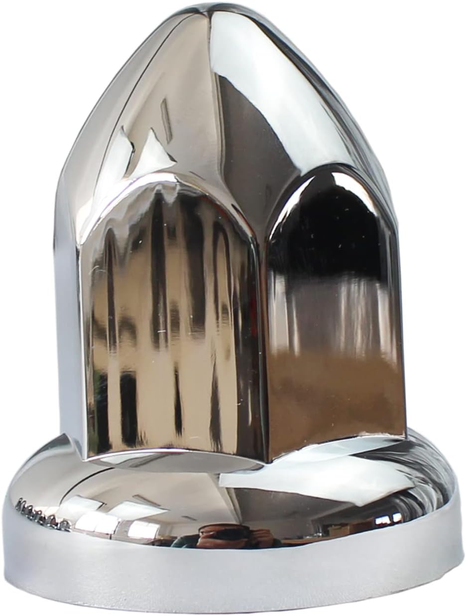 33mm Chrome ABS Plastic Lug Nut Covers with Flange for Semi Truck (60) D32139