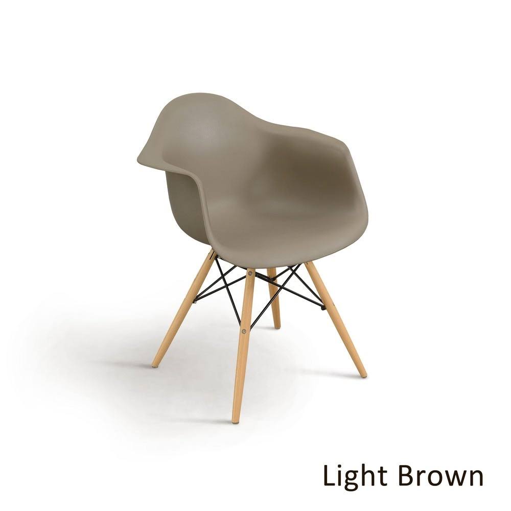 Dark Brown Plastic Dining Chairs (Set of 2) U5873