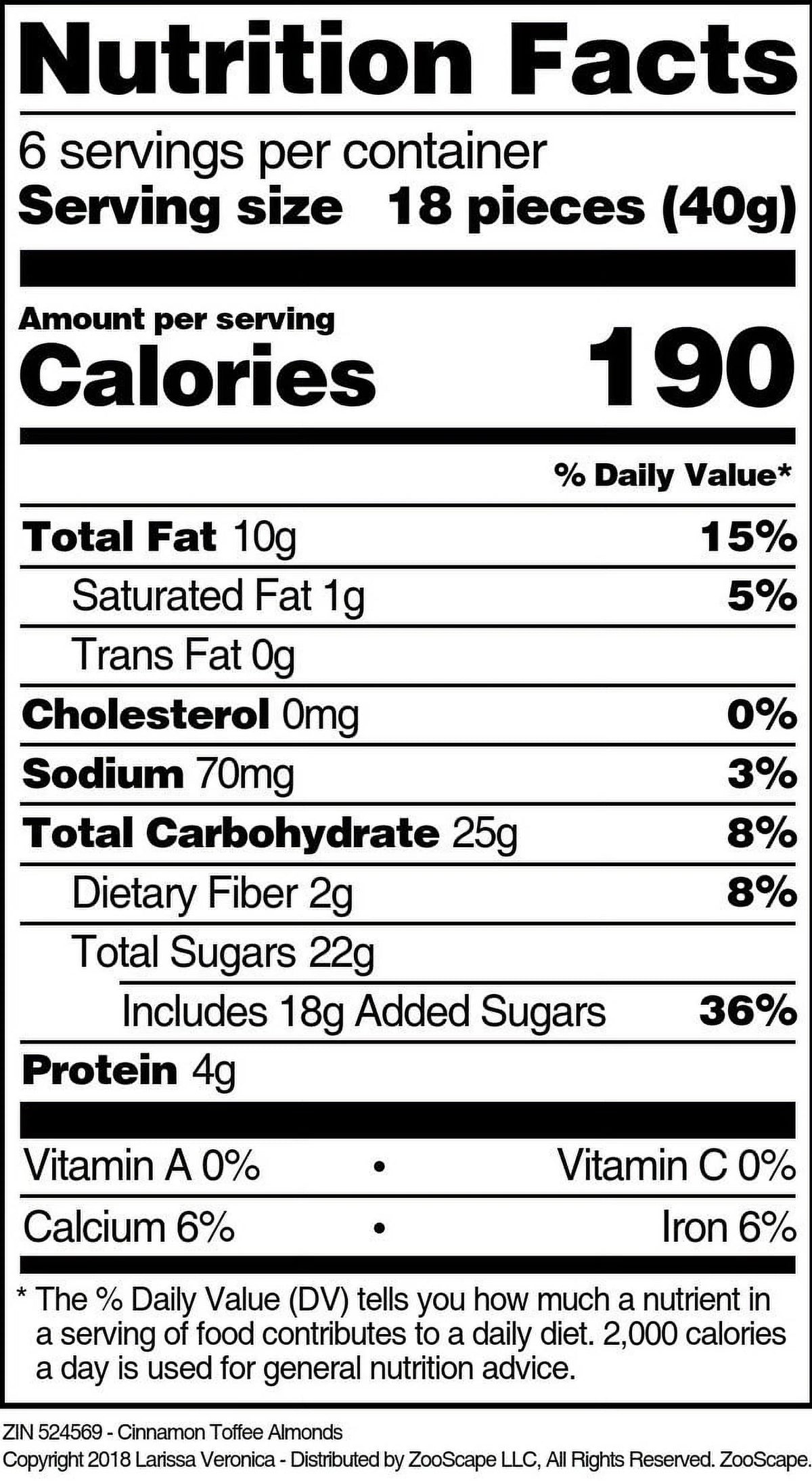 Cinnamon Toffee Almonds, 8 oz, 3-Pack B180939