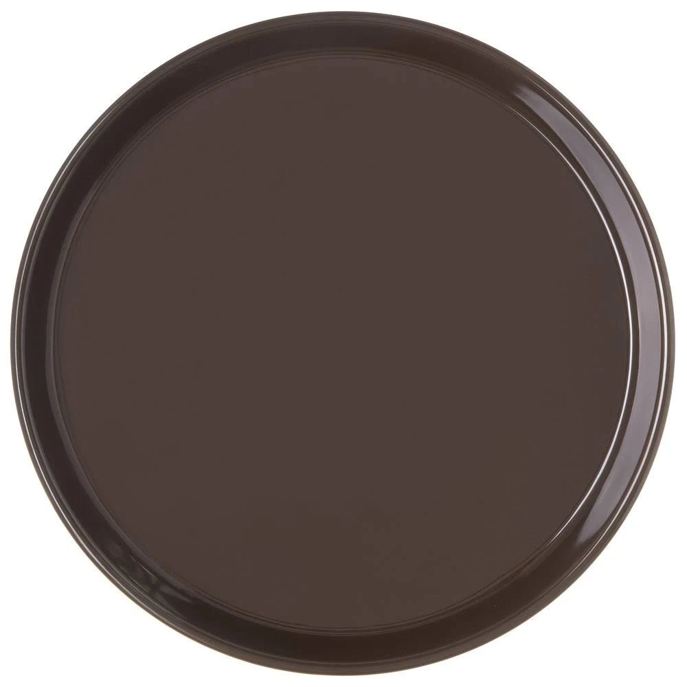 Brown 13x22 Round Melamine Serving Tray S434581