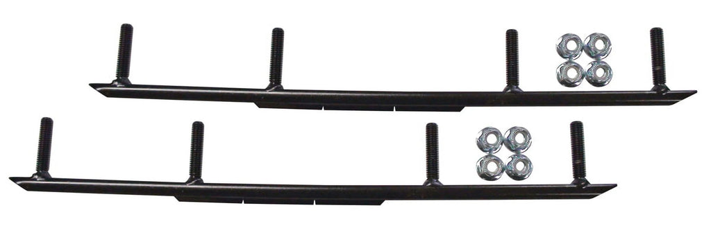 Yellow XT Snowmobile Skis with 10" Round Bars Complete Kit G120