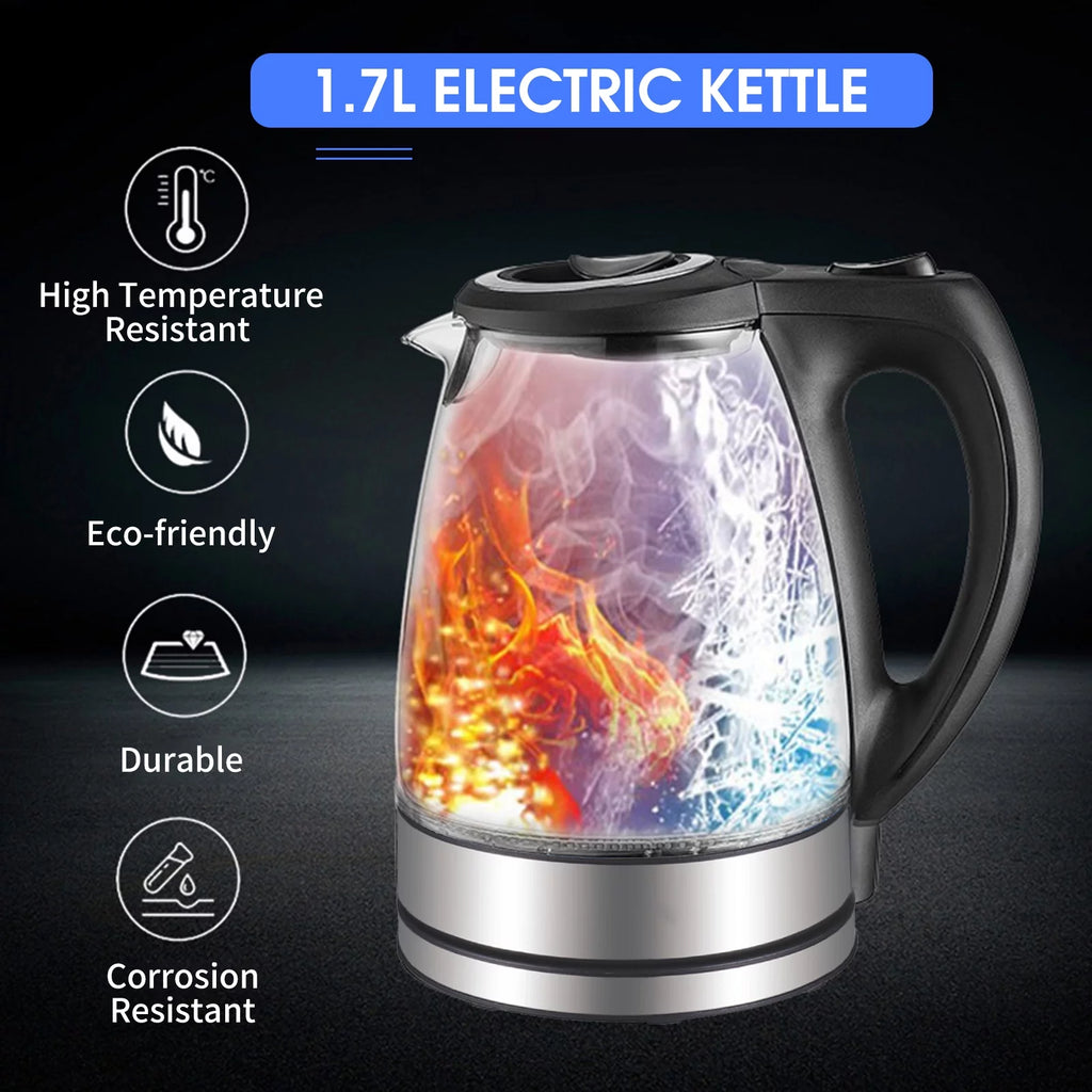 1.7L 1500W Glass Electric Kettle with Auto Shut-Off Z668