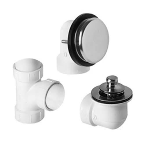 Tuscan Brass PVC Plumber&s Half Kit with Deluxe Lift & Turn Trim C8186