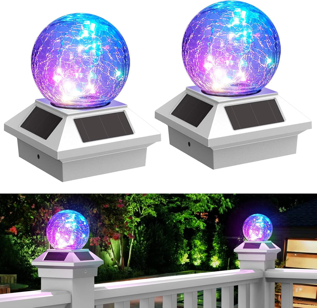Solar Waterproof Post Cap Light for 4x4 Wood, 4 Pack T562785
