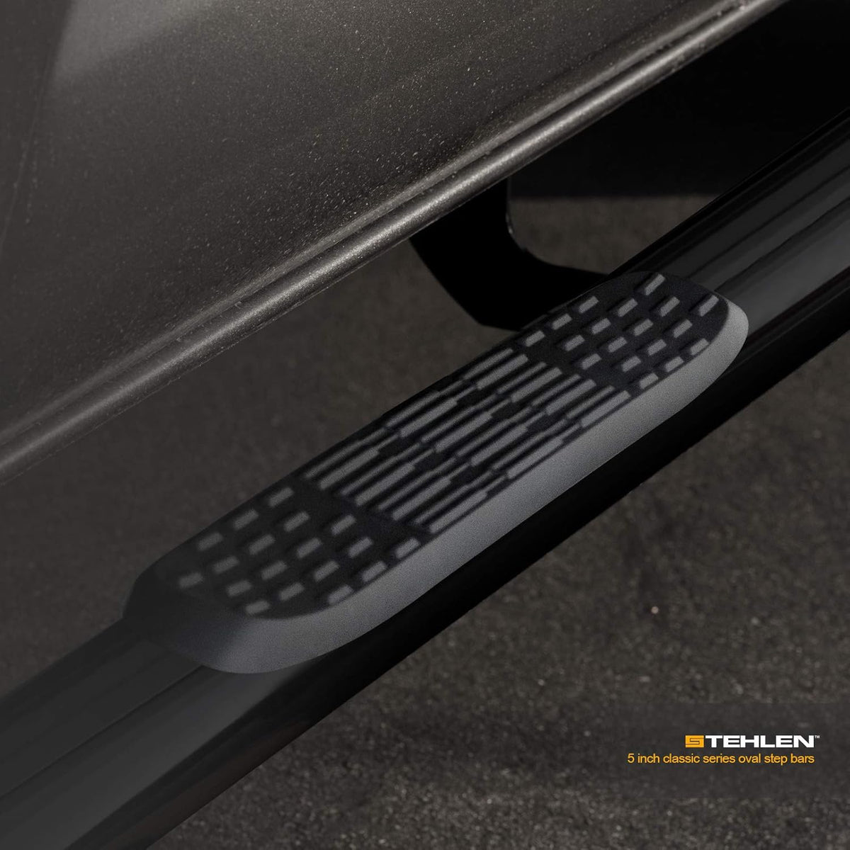5 Oval Side Step Nerf Bars Black F8231