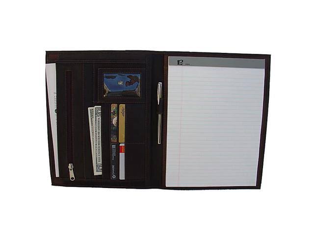 Saddle Leather Padfolio with Organizer D510