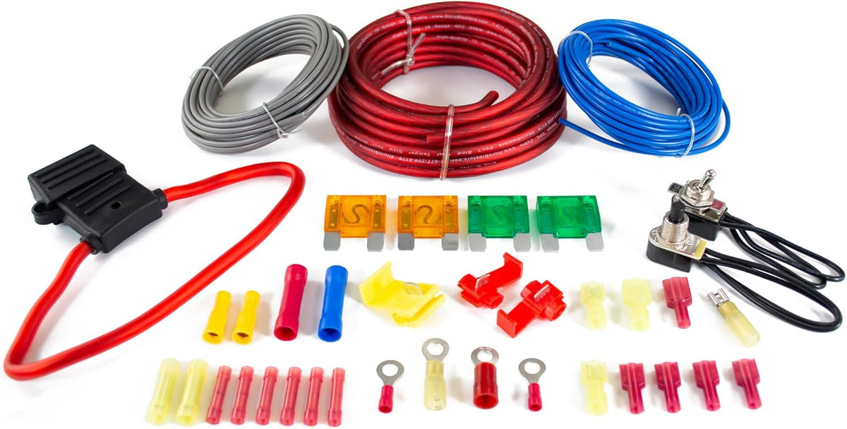 12V 2-Chime 3-Liter Air Horn Kit with 110 PSI Air Source Unit & Stealth Black Air Horn R4694
