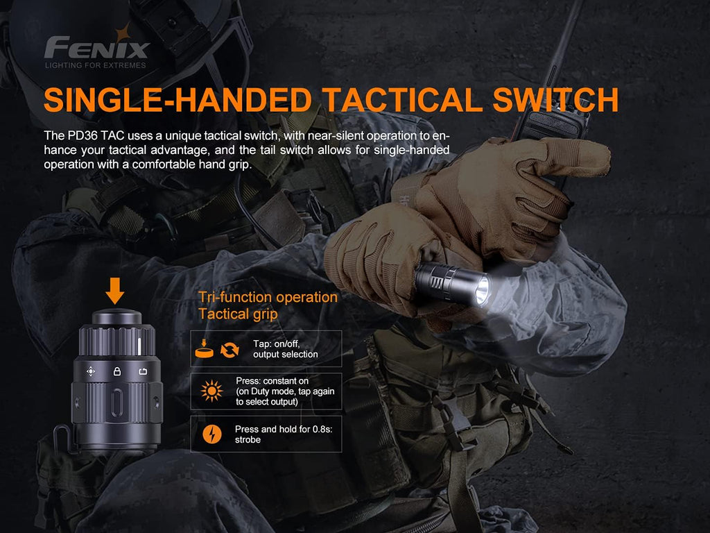 Tactical Flashlight with 5000mAh USB-C Rechargeable Battery G99211