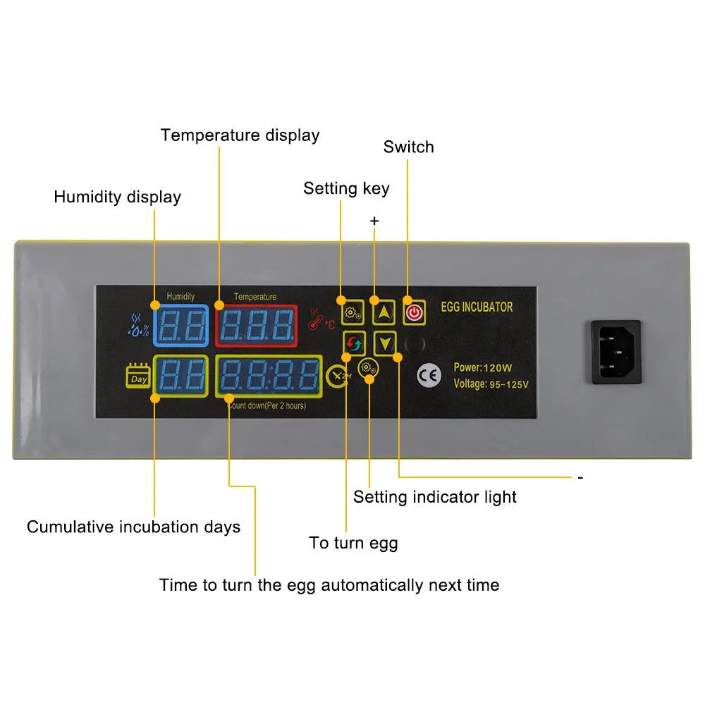 112 Egg Auto Egg Incubator Digital Control Automatic Poultry Hatcher Machine N765