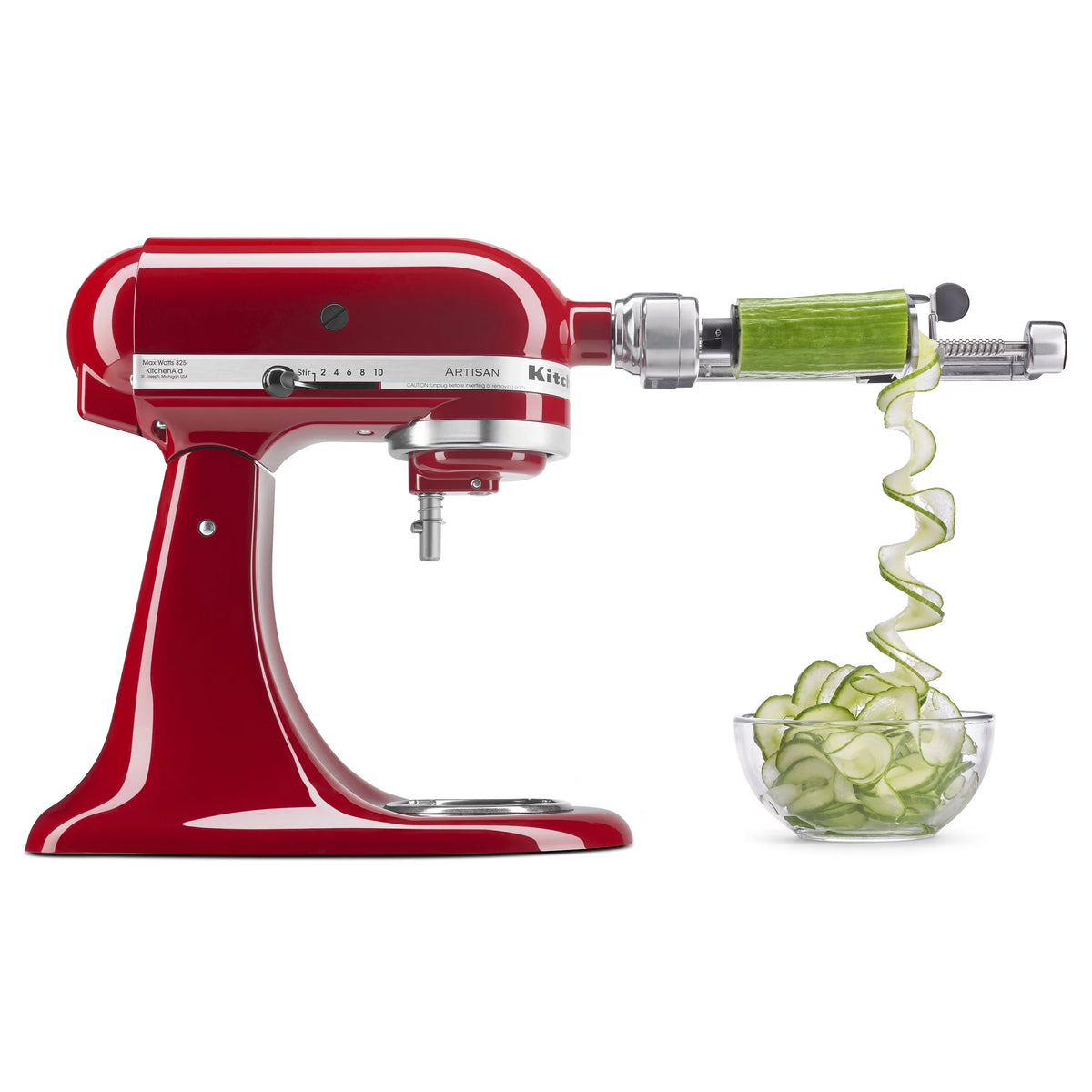 Silver Spiralizer Attachment with Peel, Core and Slice O307