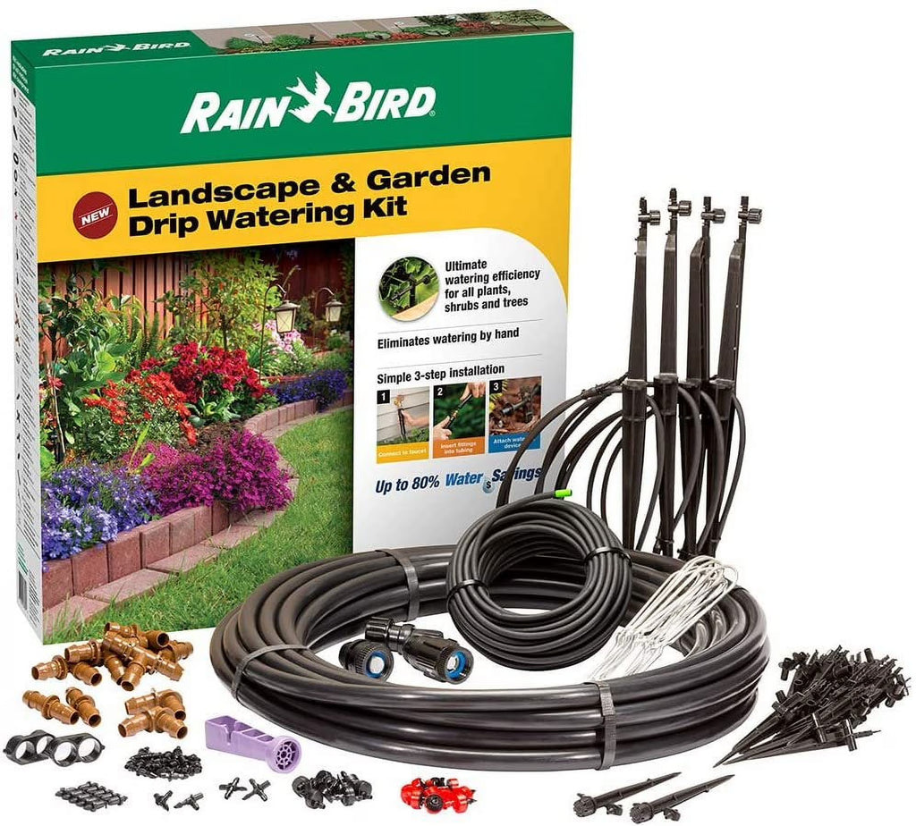 Drip Irrigation Watering Kit with Drippers, Micro-Bubblers and Micro-Sprays Z947426
