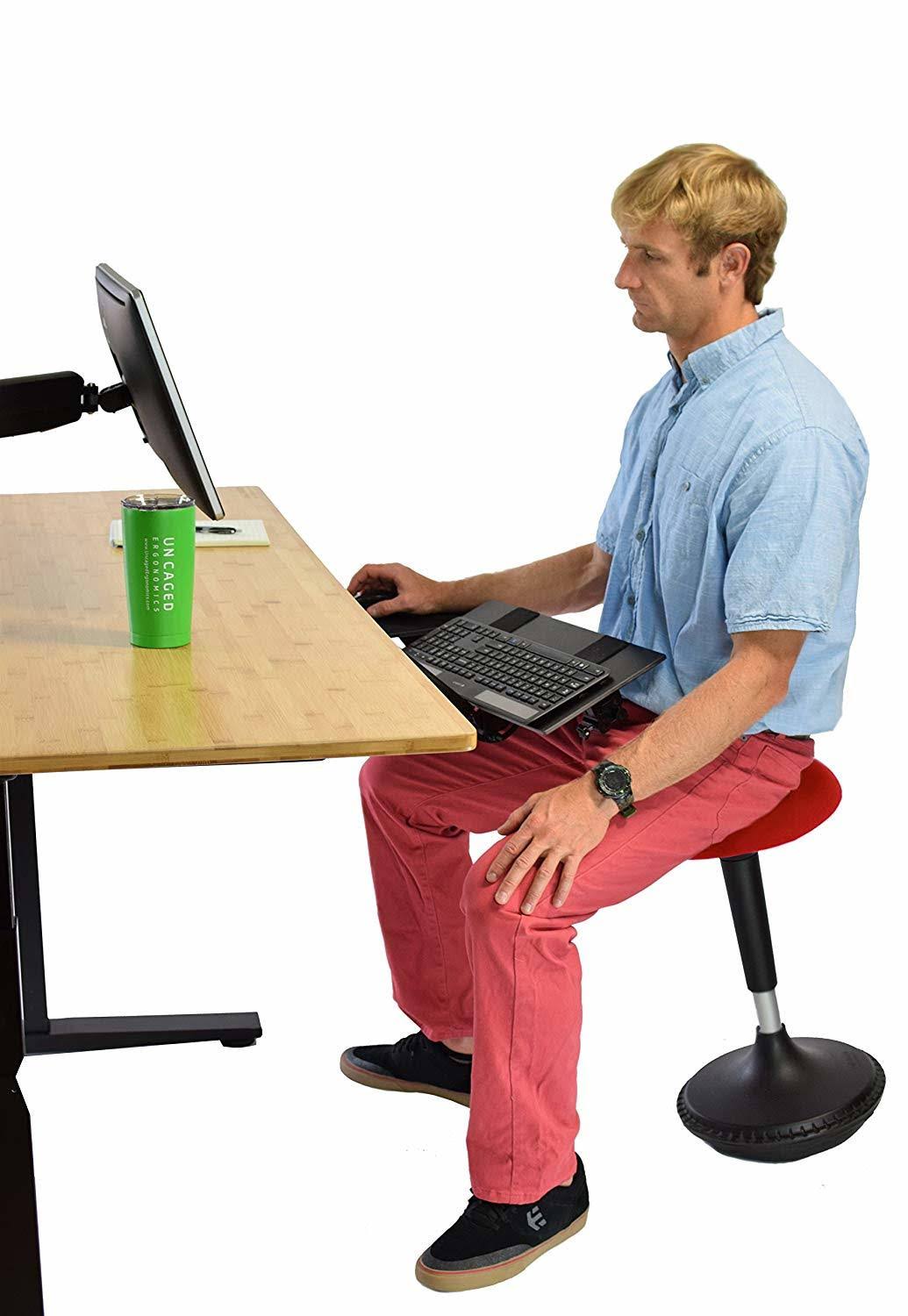 Wobble Stool 2, Tall Adjustable Height Active Sitting Office Chair Swivel Stool O868