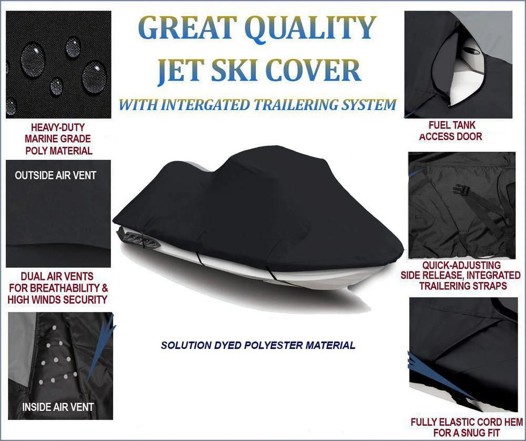 Black Jet Ski PWC Cover 1-2 Seater A2379