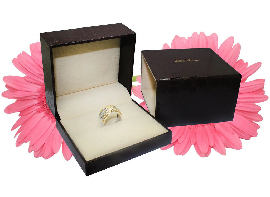 Two-Stone Diamond Wedding Ring 14K White Gold Y18649