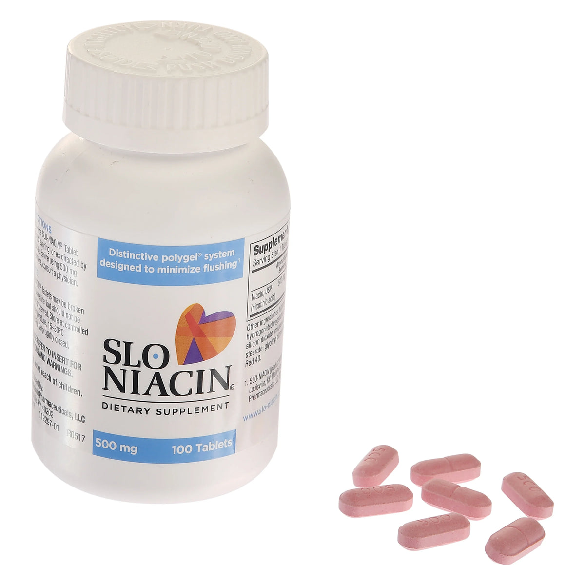 Niacin Dietary Supplement 100 tablets 500 mg X699424