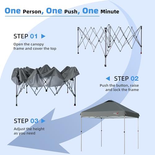 10x10 Pop Up Canopy Tent with Mosquito Netting X4666