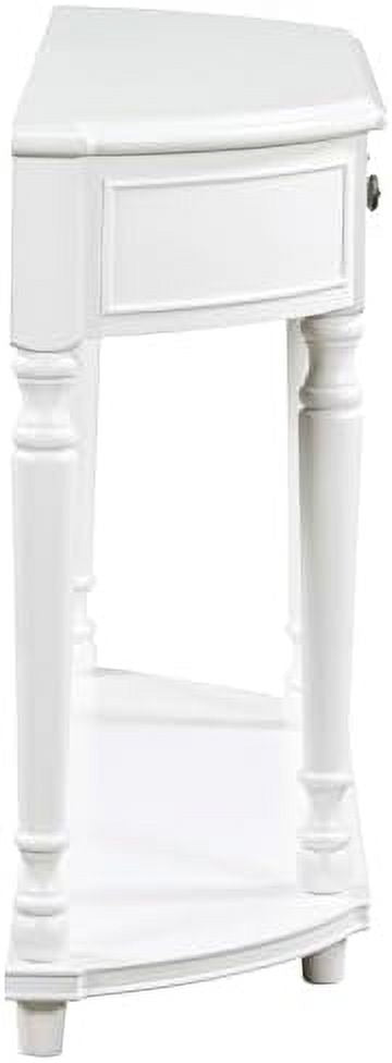 Navy Blue Wood Half Console Table with 3 Drawers U4201
