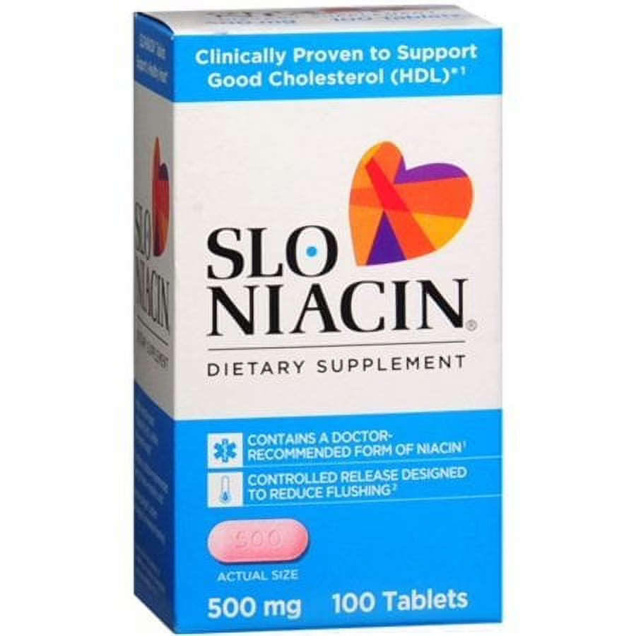 Niacin Dietary Supplement 100 tablets 500 mg X699424