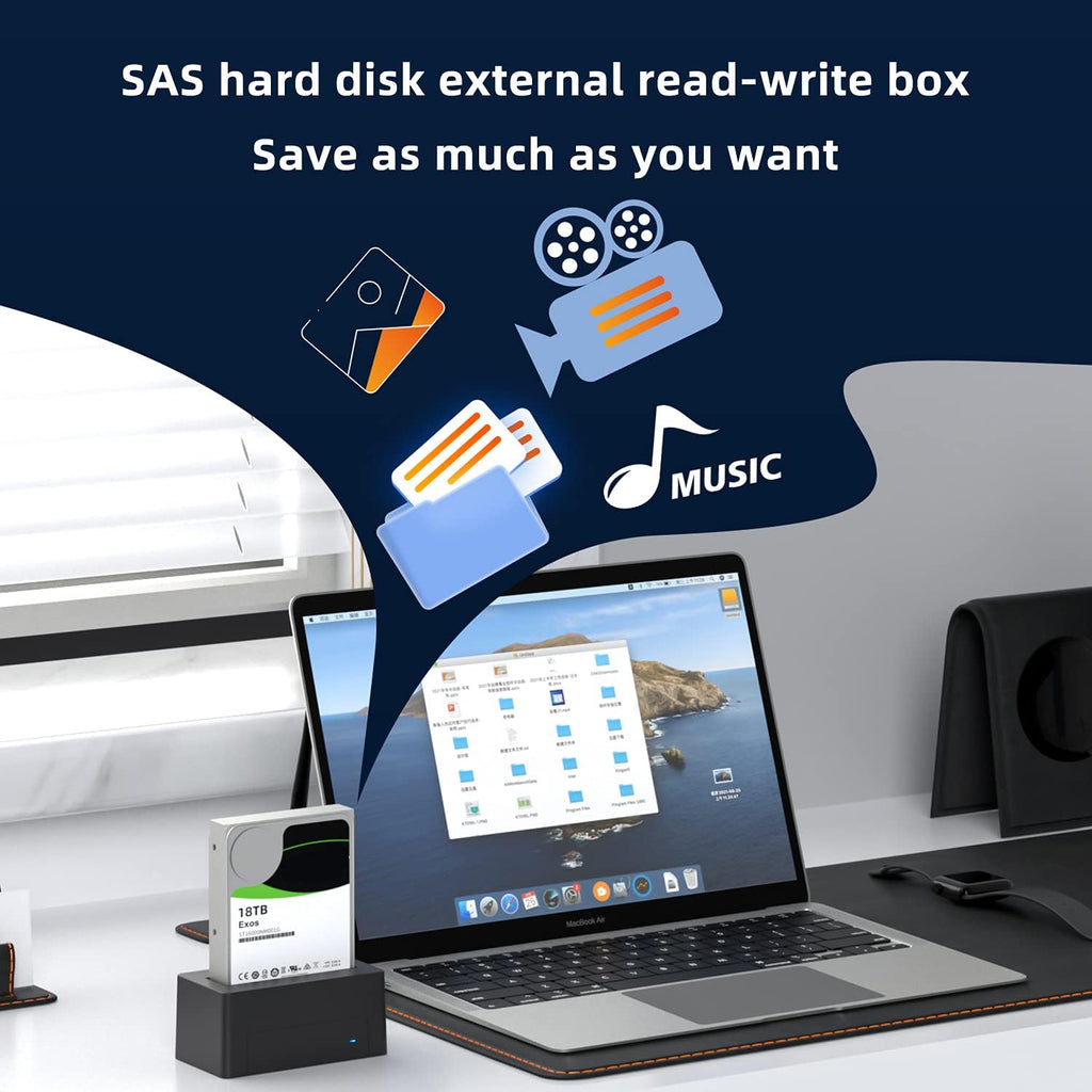 SAS to USB 3.0 Adapter for 2.5/3.5 inch HDD/SSD U40066