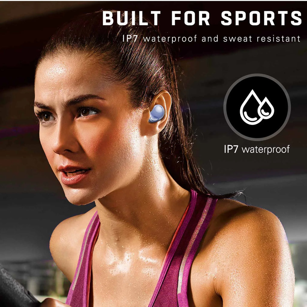 Amethyst Purple True Wireless Bluetooth Earbuds with Charging Case V7108