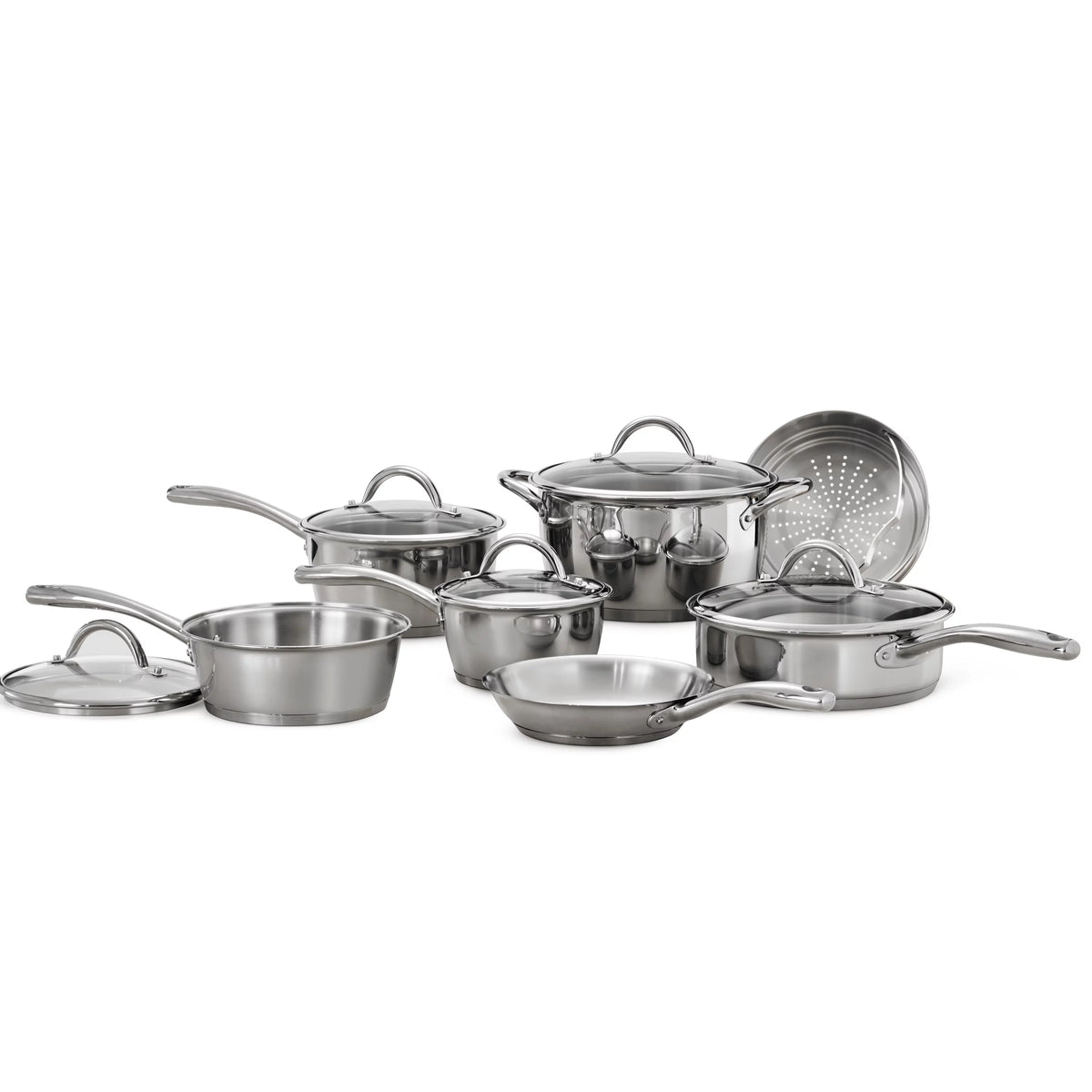 12 Piece Stainless Steel Tri-Ply Base Cookware Set G101745