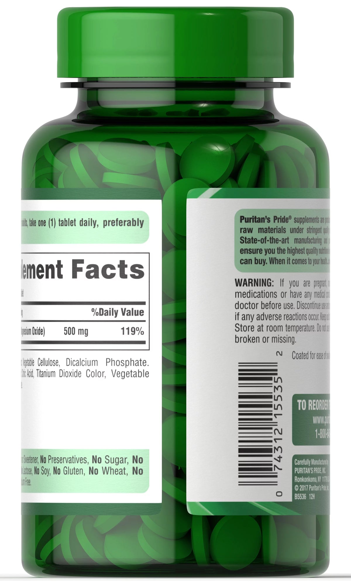 Magnesium Tablets 500mg 100 Ct S918855